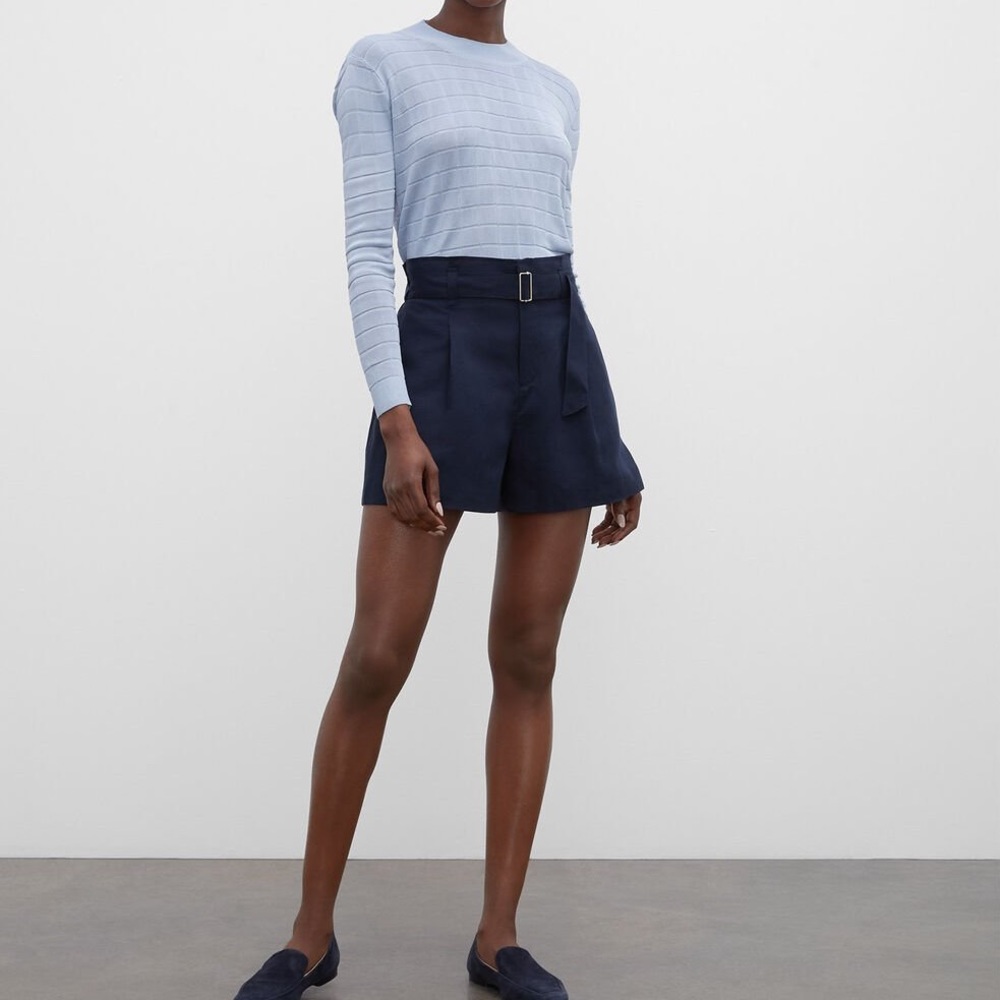 COPY - Club Monaco Women’s Blue Navy Darcee Shorts Adjustable Belt